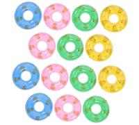 QUMIIRITY 20pcs Mini Swimming Rings Bath Floating Rings for Fun Bathtubs and Pools Creative Present for Day and Birthdays Random Color