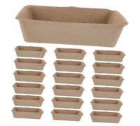 QUMIIRITY 20pcs Pulp Fiber Berry Baskets Small Vented Food Trays for Fruit and Vegetable Display Natural Fiber Containers for Farmer Market Picking and Storage