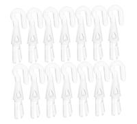 QUMIIRITY 20pcs Vertical Blind Hook Replacement Ergonomic Tilt Wand Hooks with Question Mark Grip for Home Curtains and Flexible Wand Repair Parts for Easy Angle