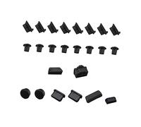 QUMIIRITY 24pcs Silicone USB Dust Plugs and Computer Port Stoppers Set for Desktop Motherboard, Protective Interface Covers for Computer USB Ports, Random Color