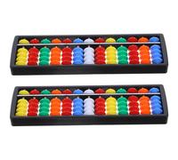 QUMIIRITY 2pcs Chinese Bead Abacus Bead Plastic Math Tool for Educational Counting Frame for Learning Brain Development Sturdy Material for Use