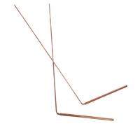 QUMIIRITY 2pcs Copper Dowsing Rods with Comfortable Handles for Water Finding and Ghost Exploration, Portable Divining Rods with Flexible Rotation and Chinese-style Workmanship