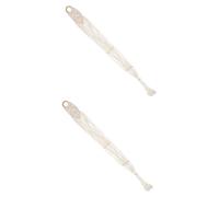 QUMIIRITY 2pcs Handwoven Macrame Guitar Hanger Elegant Wall Decor for Ukulele Storage Cotton Design for Home Display Prevents Damage Secure Support