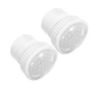 QUMIIRITY 2pcs High Transparency Motion Sensor Light Shade with Advanced Human Sensing Openhole Design for Optimized Illumination Sensitive Night Detection Plastic Housing for Indoor Outdoor
