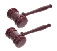 QUMIIRITY 2Pcs Judge Gavel Lightweight Plastic Courtroom Hammer Role Play Mallet Hand-eye Coordination Training Props for School Plays and Dress-up