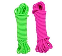QUMIIRITY 2pcs Jump Elastic Band Skipping Rope for Outdoor School Use Rubber Cord in Green and Rosy Fun Exercise Game for Boys
