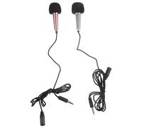 QUMIIRITY 2pcs Mini Microphone for Phone Portable Handheld Vocal Mic Compact Design for Singing and Recording Compatible with Song Software Includes Gold and Silver Pouch