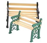 QUMIIRITY 2pcs Miniature Dollhouse Bench Imitation Park Furniture for Photography Model and Mini House Decor Realistic Design for Creative Play
