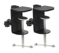 QUMIIRITY 2pcs Multi-function Desk Lamp and Microphone Stand Mount Adjustable Table Clamp C-clips for Desk