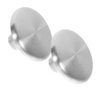 QUMIIRITY 2pcs Pan Lid Knobs Pot Lid Handles Classic Shape Stainless Steel Anti-scalding Heat-Resist Simple Attractive Design Universal Pot Cover Accessory for Kitchen Use