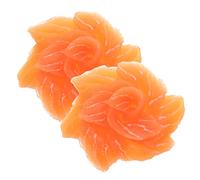 QUMIIRITY 2Pcs Realistic Salmon Slice Models Artificial Salmon Decoration for Photo Props Food Display Early Education Sturdy for Parties and Home Decor