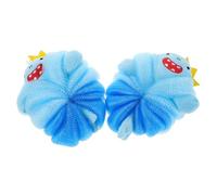 QUMIIRITY 2pcs Shark Shape Bath Sponges Soft Cartoon Mesh Shower Puff Bath for Gentle Texture Bathtime Essentials and Fun