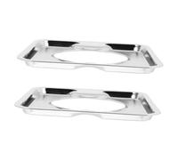 QUMIIRITY 2pcs Square Gas Hob Covers Drip Pan Grill Drip Trays for Gas Stove Burner Protectors