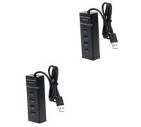 QUMIIRITY 2pcs Usb Hub Multi-interface Adapter Port Usb Splitter for High-speed Data Transfer Lightweight and Design Compatible Xp Win and Higher