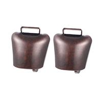 QUMIIRITY 2pcs Vintage Copper Bells Small Herding Bells Rustic Farm Supplies Resounding for Animals