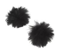 QUMIIRITY 2pcs Windproof Microphone Plush Covers Durable Protection for Lapel Microphones Excellent Sound Reception for Outdoor Recording Black