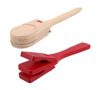 QUMIIRITY 2pcs Wooden Castanets Boy Girl Musical Instrument Toys Hand Clapper Musical Castanets for Boys and Girls Early Education Music Toys Wood Clapper Percussion Instruments