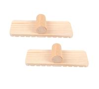 QUMIIRITY 2pcs Wooden Hamster Seesaw Toy Natural Wood Small Pet Chew Playground Platform for Hamsters Gerbils and Guinea Pigs