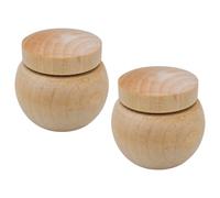 QUMIIRITY 2Pcs Wooden Parrot Cage Feeder Bowls Bite-resistant Bird Bowls for Daily Use Install Multi-function Feeders Suitable for Small Birds Including Parrots Pigeons and More