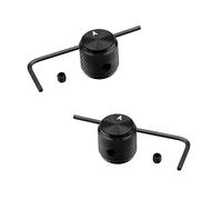 QUMIIRITY 2sets Electric Guitar Volume Knobs Metal Timbre Control Knobs for Bass and Guitar Potentiometer Caps Black Easy to Install and Use