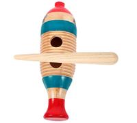 QUMIIRITY 2sets Wood Fish Shaped Guiro Percussion Instrument for Beginner Wooden Guiro Music Instrument Great for Boys and Girls Toddlers Music Learning Fish Frog Bucket Toy