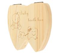 QUMIIRITY 3 Pcs French Children's Teeth Preservation Box Holder Tooth Fairy Pouch Tooth Container Newborn Tooth Organizer Tooth Storage Lait Deciduous Tin Cord Wooden