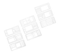 QUMIIRITY 3 Sets Reusable Planner Stencil Templates for Journaling Scrapbooking Flexible Record Templates for Task Lists Habit Tracking Collaborative Note Organization Compatible with Dot