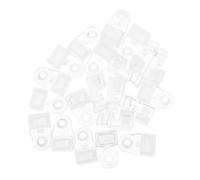 QUMIIRITY 30pcs Transparent Glass Cabinet Retainer Clips with Screws Sleek Mirror Mounting Clamps for Wardrobe Doors Precision Glass Clamp Fixing Kit for Various Thickness Panels