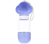 QUMIIRITY 350ml Portable Pet Water Bottle Leak-proof Water Return Plastic Silicone Webbing for Small Pets Rabbit Hiking Walking