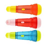 QUMIIRITY 3pcs Boy Girl's Microphone Toy Echo Effect Plastic Boys and Girls Bop Singing Props for Playtime
