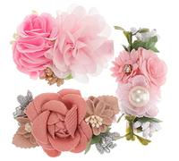 QUMIIRITY 3pcs Floral Hair Clips for Boys and Girls Daisy Flower Hair Bows Pink Flower Clip Decorations for Girls
