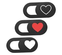 QUMIIRITY 3PCS Heart Pattern Webcam Cover Slide Ultra-thin Privacy Protection Slider for Laptop Tablet Computer Anti-peeping and Anti-hacking Camera Protector for Enhanced Security and Peace