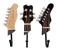 QUMIIRITY 3pcs Resin Music Wall Hooks Set, Guitar and Violin Shaped Decorative Hooks for Home Storage, Coat and Towel Hanging, Wall-Mounted Music Theme Organizer