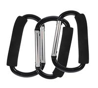 QUMIIRITY 3Pcs Sturdy Stroller Hooks Portable Shopping Cart Hangers Convenient for Bags Diapers Easy to Install Heavy Duty Pram Accessories