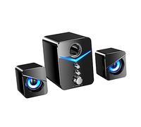 QUMIIRITY 3pcs USB Computer Speaker Compact High Volume Audio for Desktop Laptop Full Frequency Sound Effects for Smartphones