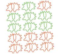QUMIIRITY 40pcs Metal Hedgehog Paper Clips Small Decorative Clips for Office Documents and Study Easy to Clamp Creative Shaped Green and Orange for Christmas Souvenirs