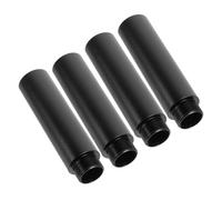 QUMIIRITY 4pcs Black Metal Microphone Stand Extension Tubes 5/8 Inch Mic Extension Rods for Professional Studio and Stage Use