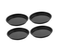 QUMIIRITY 4pcs Carbon Steel Pizza Pans Nonstick Oven Baking Tray for Crispy Pizza Cookies and Bread Round Crisper for Kitchen Restaurant Use