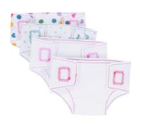 QUMIIRITY 4Pcs Doll Diaper Reusable Cloth Nappies for Dolls for Dress Up Roleplay Creative Play