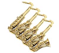 QUMIIRITY 4pcs Golden Saxophone Model Crafts for Home Decor Lightweight and Fake Saxophone Ornaments for Boys and Girls and Musical Decor