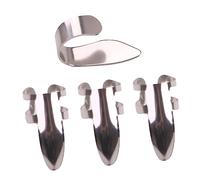 QUMIIRITY 4pcs Guitar Thumb Picks Stainless Steel Finger Picks Set Adjustable Hollow Design for Banjo and Acoustic Guitar Accessories
