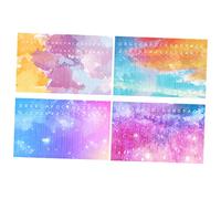 QUMIIRITY 4pcs Kalimba Key Note Stickers for Beginner Learner Musical Instrument Thumb Piano Note Stickers Kalimba Piano Scale for Practice