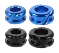 QUMIIRITY 4pcs Metal Bow String Peep Hole Set for Compound Bow, Archery Peep Sight Accessories in Black Blue, 1/4" and 3/16" Sizes for Target Practice and Sight Repair