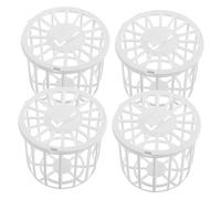 QUMIIRITY 4pcs Plastic Bird Nest Boxes for Cage Parrots and Canaries Breeding Huts with Complete Nesting Material Versatile Parakeet Cage Accessories for Birds