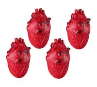 QUMIIRITY 4pcs Realistic Bloody Heart Props Halloween Horror Decoration for Zombie Parties Creepy Home Decor and Seasonal Festive Events Flexible Placement and Easy Setup