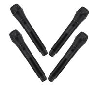 QUMIIRITY 4pcs Simulation Microphone Props with Realistic Sound Effects Battery Mics for Karaoke Stage Play Birthday Party Costume Accessories