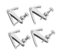 QUMIIRITY 4pcs String Fine Tuners Metal Violin Adjusters for Instruments Tuning Precision Sleek Silver Finish Compatible Replacement Parts