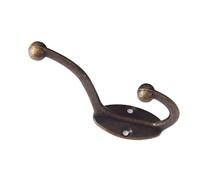 QUMIIRITY 4pcs Vintage Metal Wall Hooks Retro Coat Rack Hanging Bracket Practical Wall Mount Clothes and Hat Holder for Home Storage and Organization