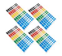 QUMIIRITY 50 Sheets Color Coding Labels Colored Label Stickers Self-Adhesive Stickers Round Square Triangle Rectangle Shapes for Easy Item Identification and Writing with Permanent