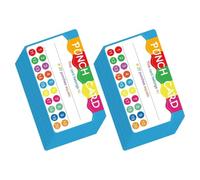 QUMIIRITY 50pcs Cartoon Punch Cards Reward Cards for Classroom Student Behavior Incentive Multifunctional Portable Teaching Prop